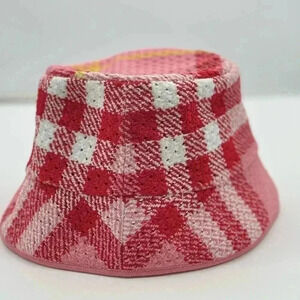 BNWT BURBERRY Bucket Hat Check-Pattern again Knit Check Hat